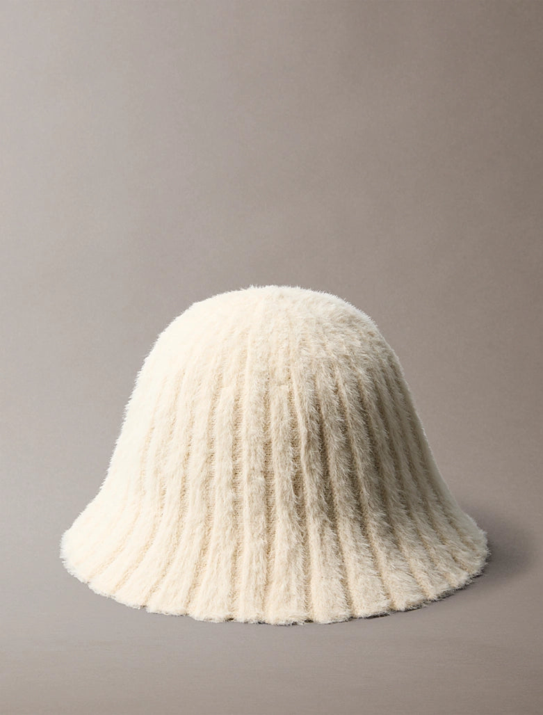Cappello alla pescatora in maglia morbida Kalvin Klein light hay