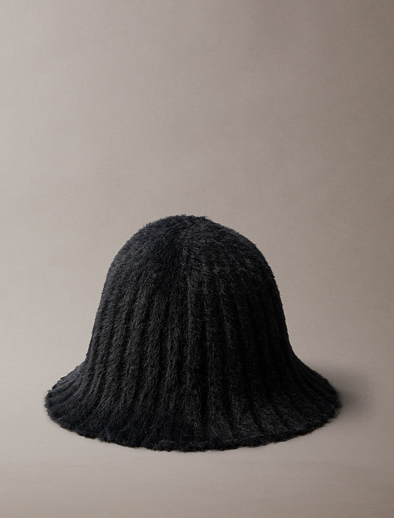 Cappello alla pescatora in maglia morbida Kalvin Klein Black