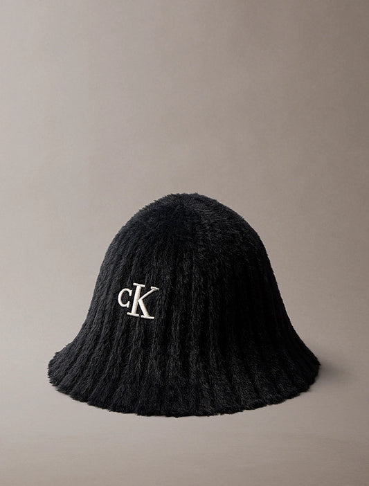 Cappello alla pescatora in maglia morbida Kalvin Klein Black