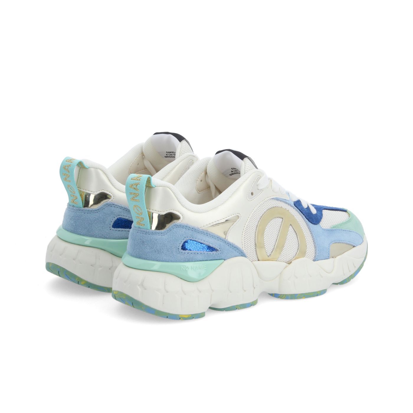 NO NAME KRAZEE RUNNER W BIANCO SPORCO/VERDE/BLU SICILIANO
