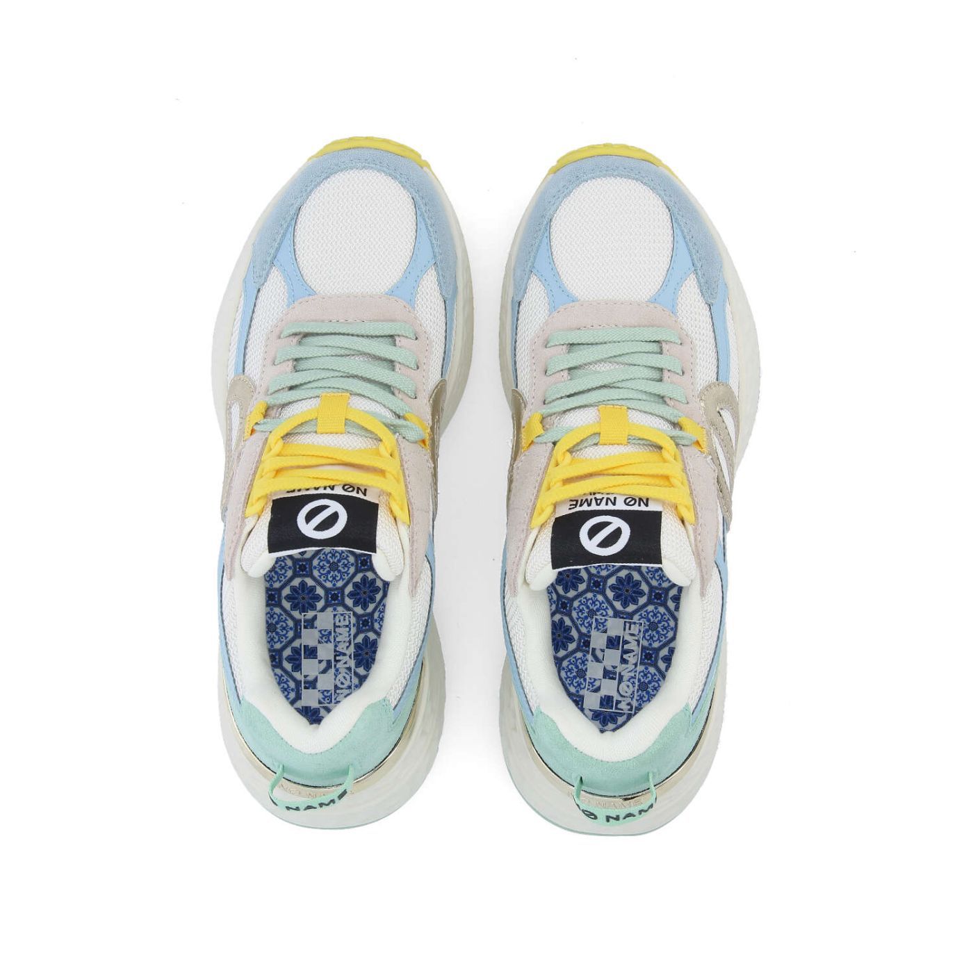 NO NAME CARTER 2.0 RUNNER W BIANCO SPORCO/BLU SICILIANO/VERDE