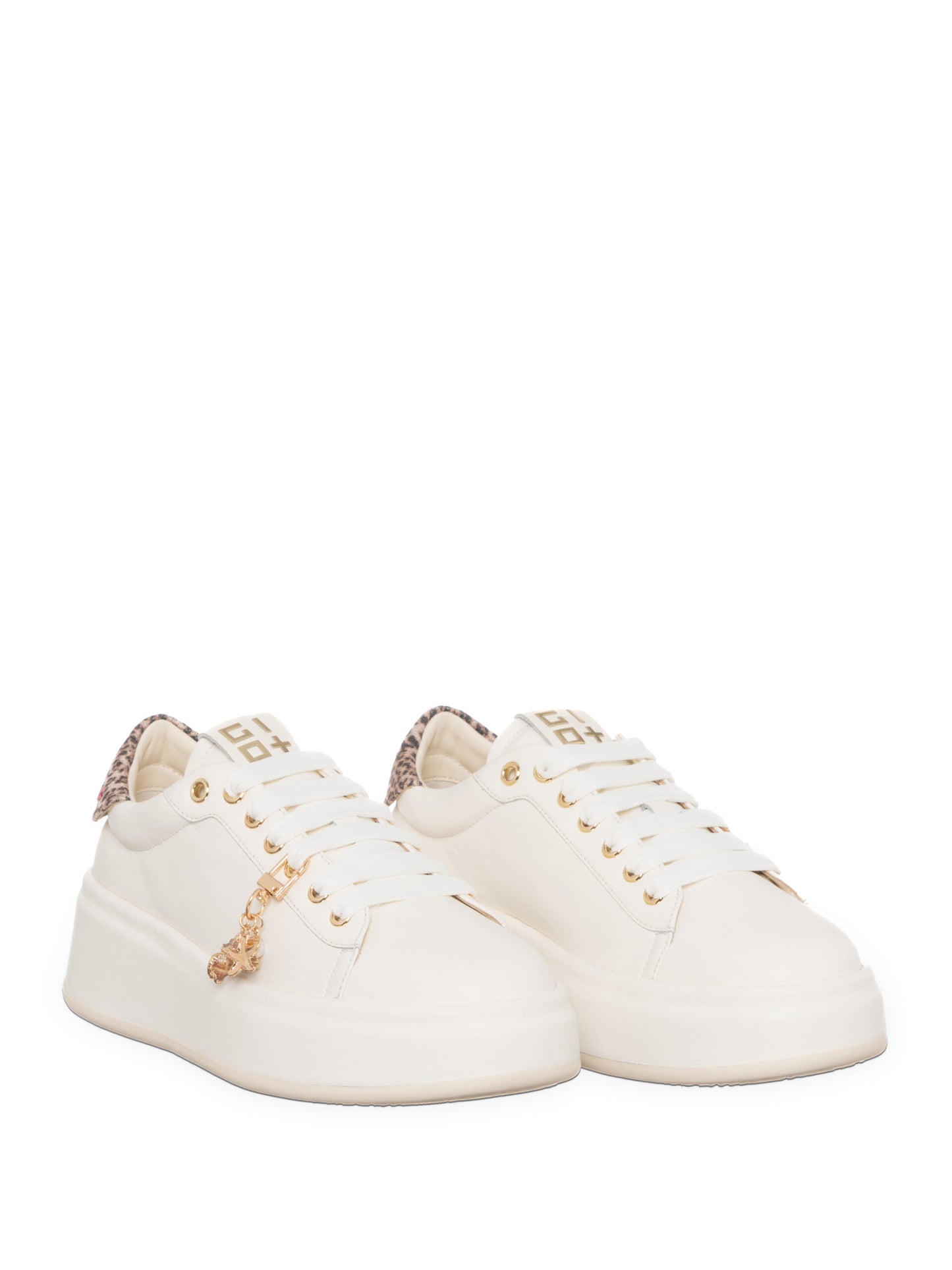 Sneakers GIO+ modello Oliva Combi Latte/Leopard