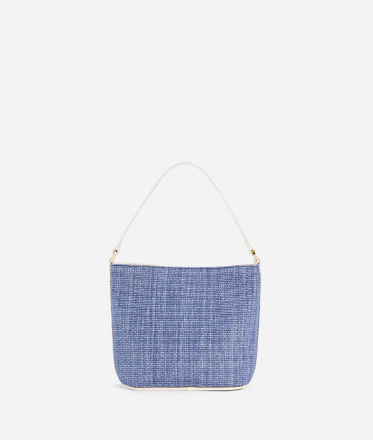 Rafia Coast borsa secchiello Blu Pacifico Alviero Martini