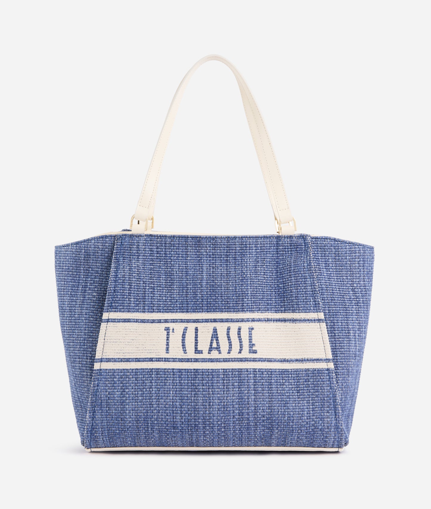 Rafia Coast borsa shopping Blu Pacifico Alviero Martini