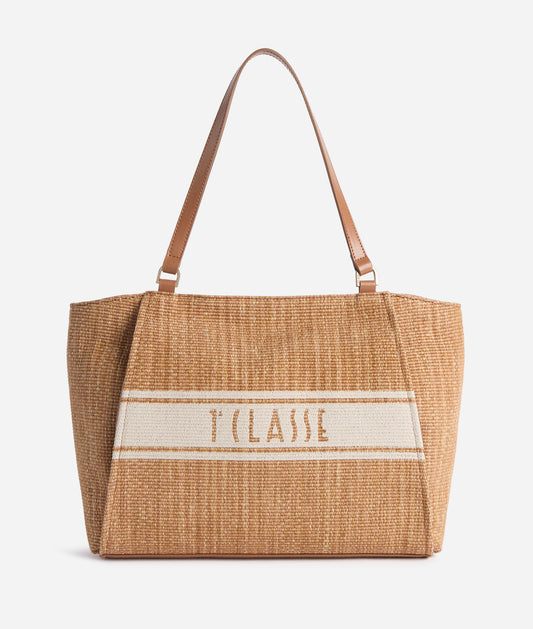 Rafia Coast borsa shopping Cuoio Alviero Martini
