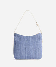 Carica l'immagine nel visualizzatore di Gallery, Rafia Coast borsa sottospalla Blu Pacifico Alviero Martini
