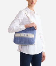 Carica l'immagine nel visualizzatore di Gallery, Rafia Coast borsa sottospalla Blu Pacifico Alviero Martini
