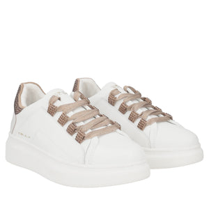Sneaker City con micro strass colore bianco