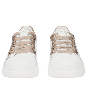 Sneaker City con micro strass colore bianco