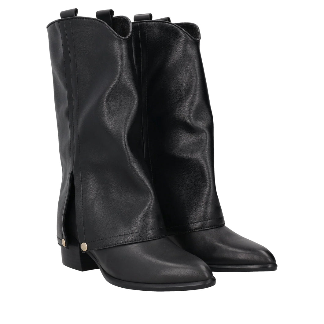 Stivale Giselle in pelle colore nero
