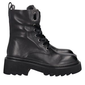 Stivaletto Lea in pelle con maxi pietra colore nero