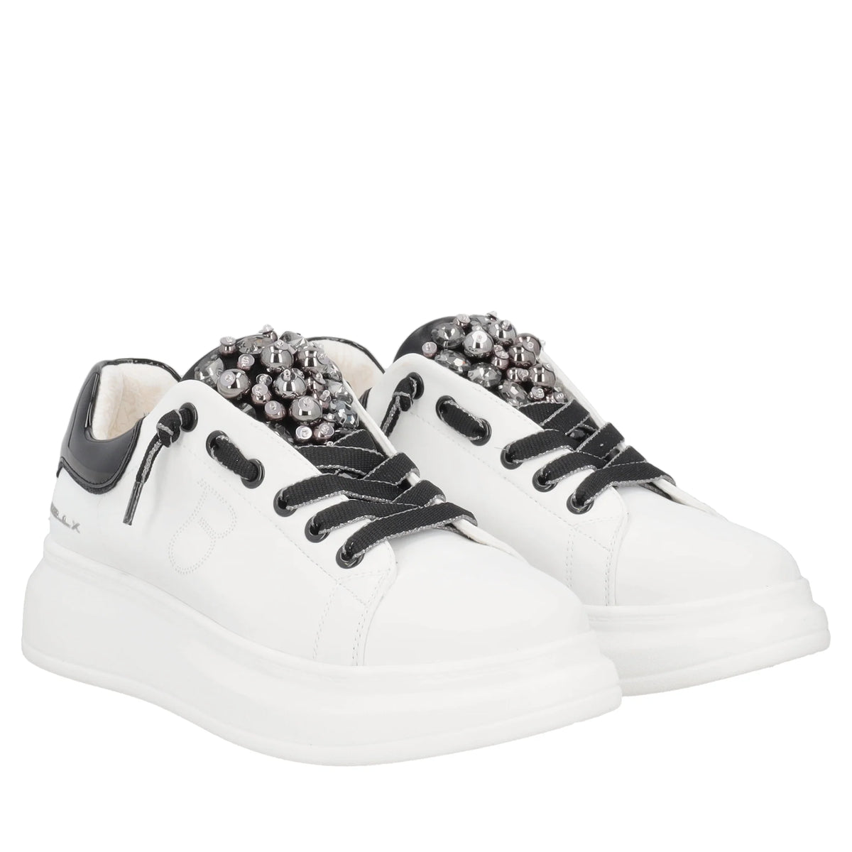 ToscaBlu  Sneaker City Jungle con accessorio gioiello colore bianco/nero