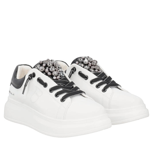 ToscaBlu  Sneaker City Jungle con accessorio gioiello colore bianco/nero
