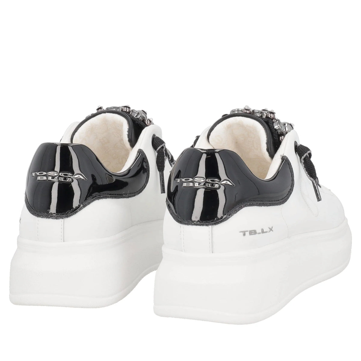ToscaBlu  Sneaker City Jungle con accessorio gioiello colore bianco/nero