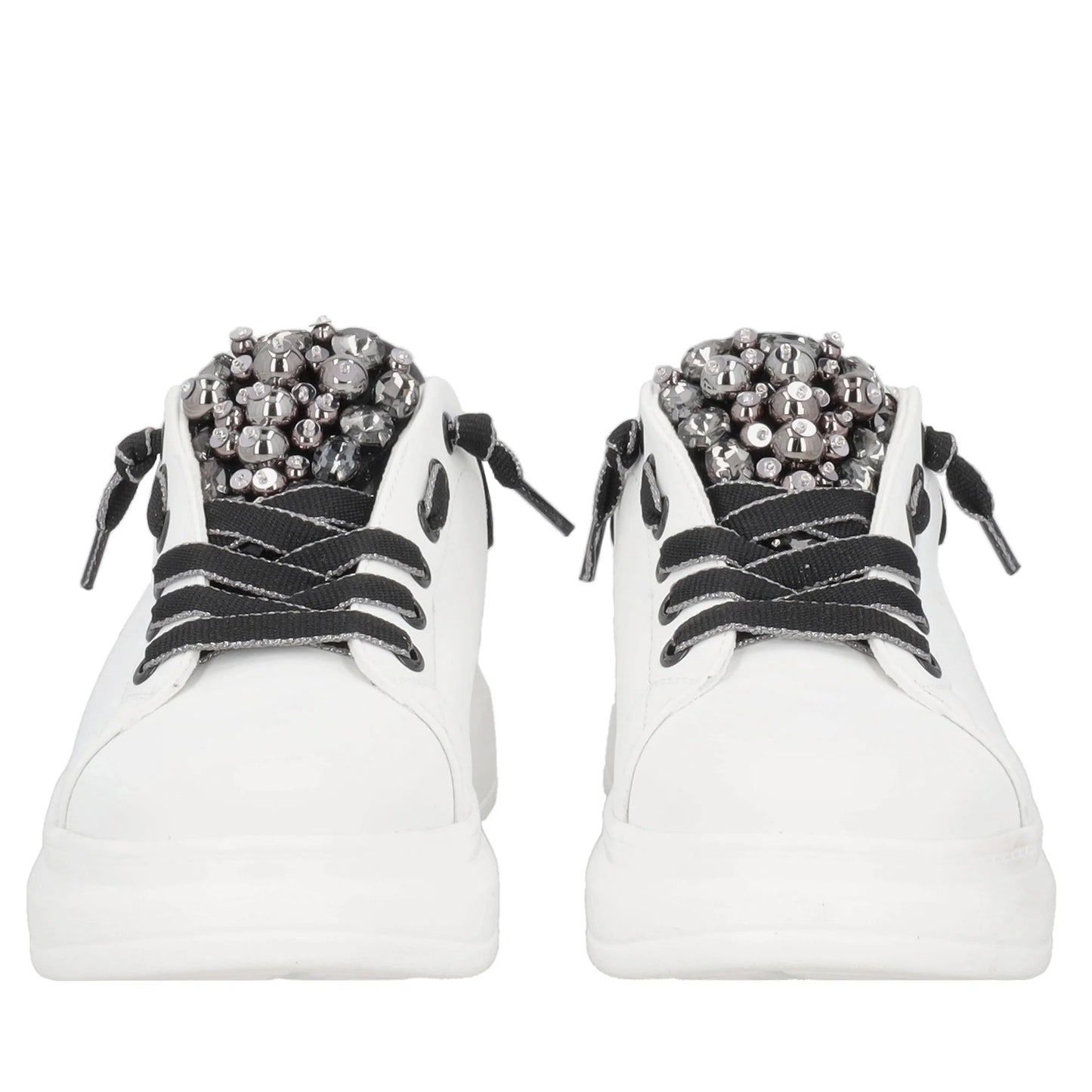 ToscaBlu  Sneaker City Jungle con accessorio gioiello colore bianco/nero