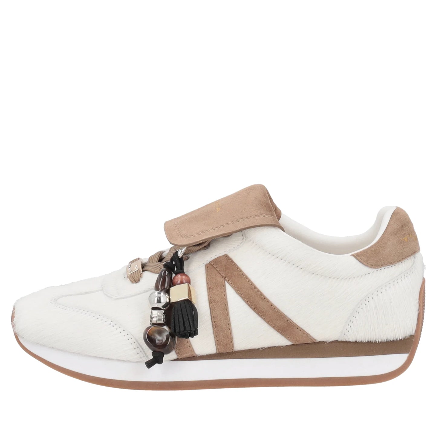 ToscaBlu  Sneaker Eclipse in cavallino con charm colore bianco/cuoio