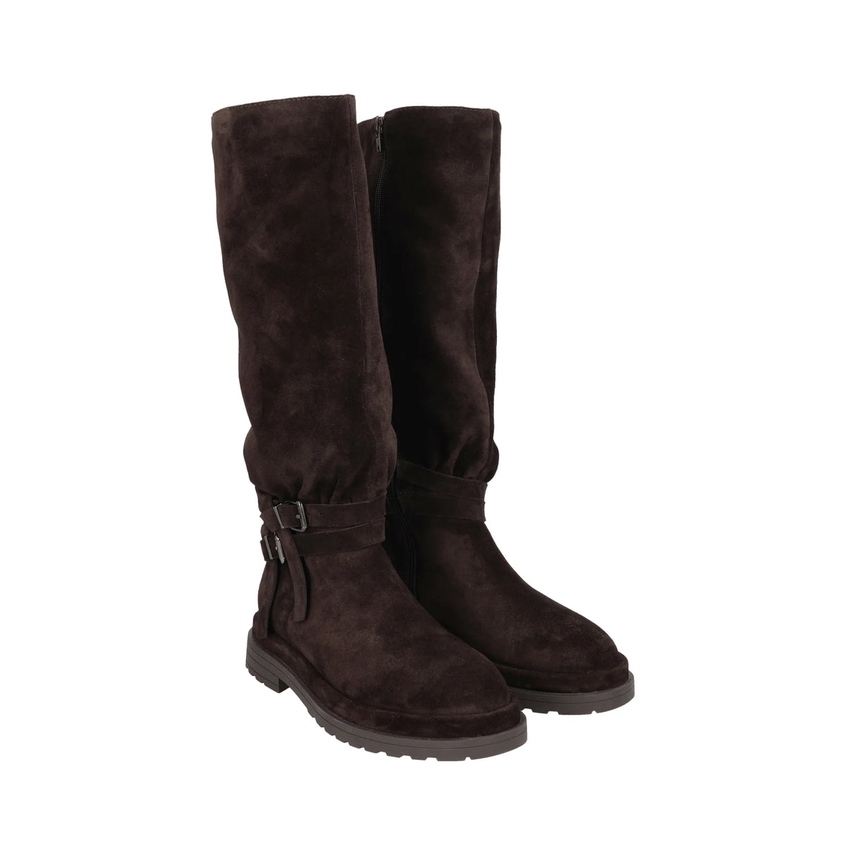 ToscaBlu  Stivale Isabelle arricciato in suede colore testa di moro