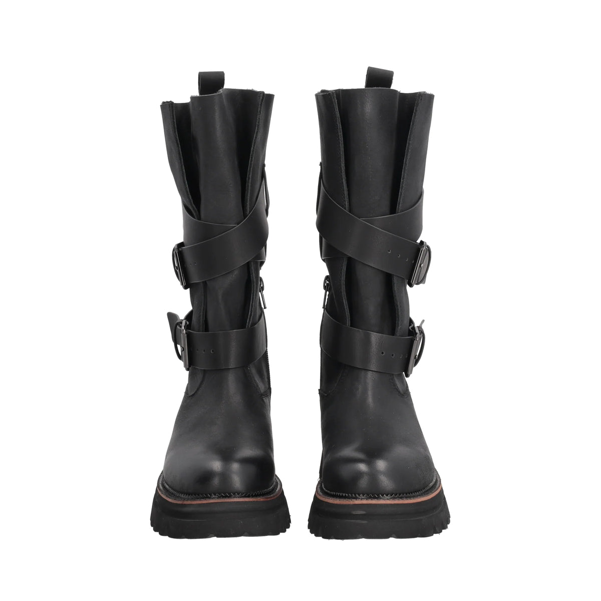 ToscaBlu  Stivale Mary in pelle con cinturini colore nero