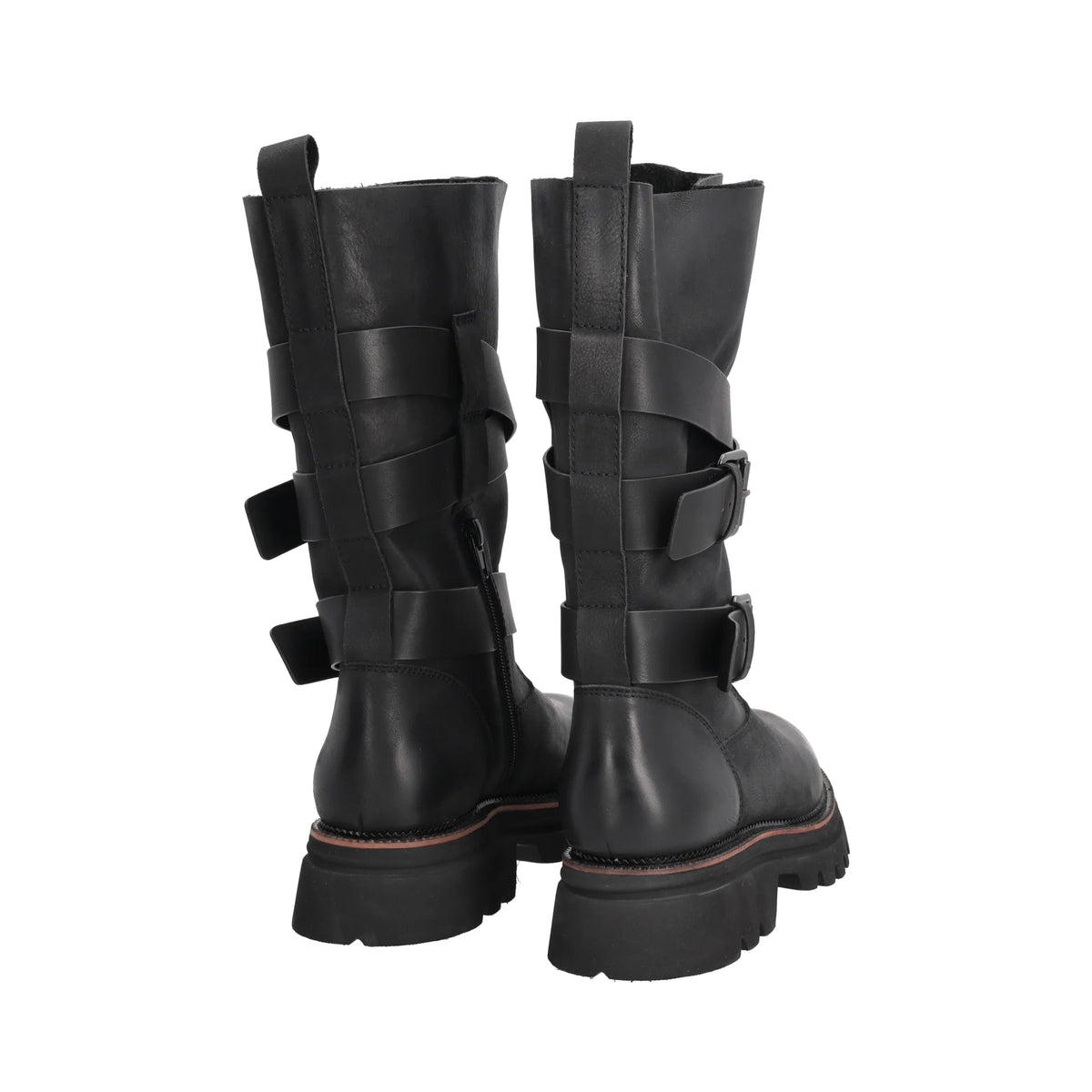 ToscaBlu  Stivale Mary in pelle con cinturini colore nero