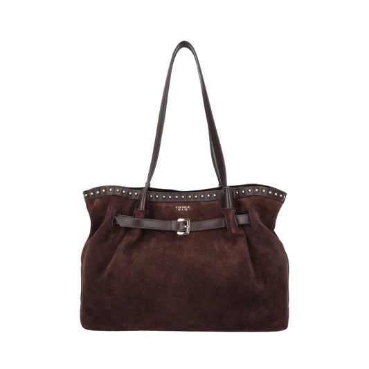 ToscaBlu  Shopping bag in suede Pattie colore testa di moro