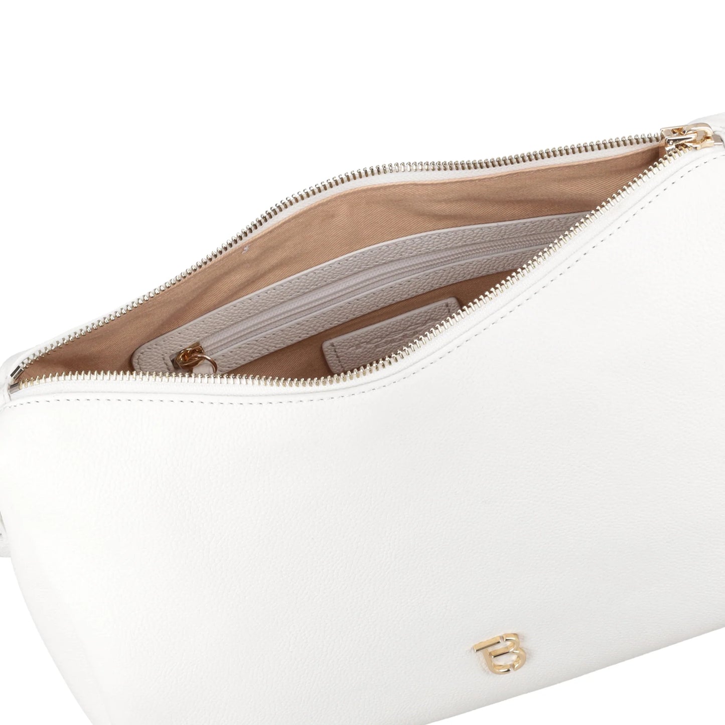ToscaBlu  Sacca in pelle Roma con logo colore bianco