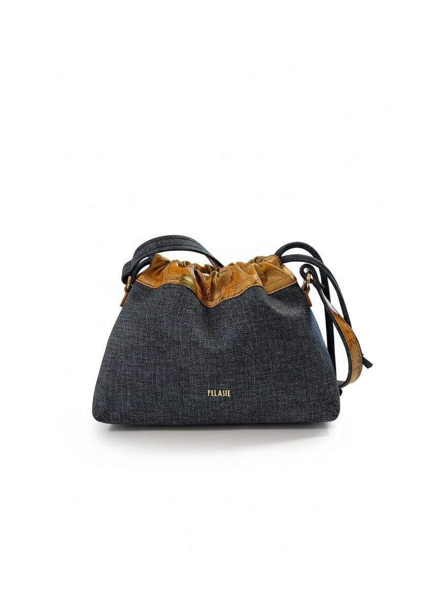 Secchiello in Tessuto Jeans con Dettagli Geo Classic Alviero Martini