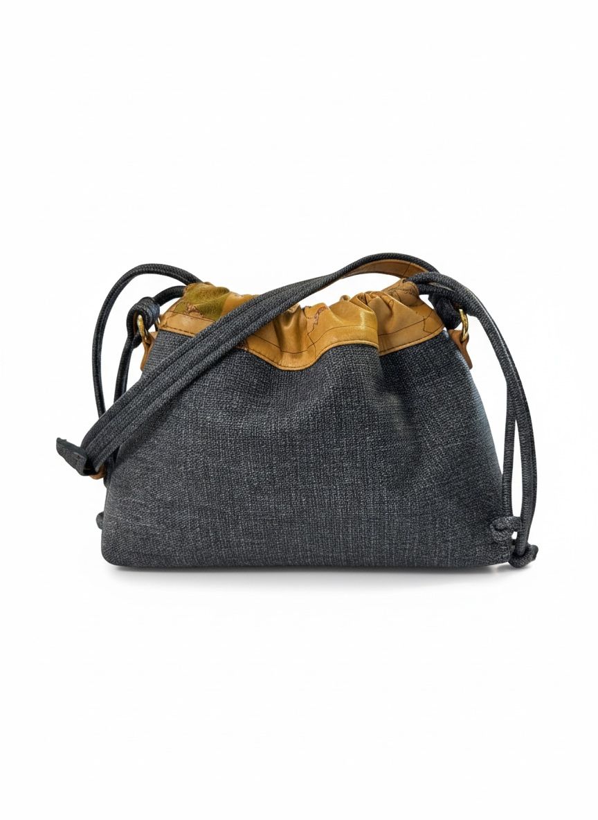 Secchiello in Tessuto Jeans con Dettagli Geo Classic Alviero Martini