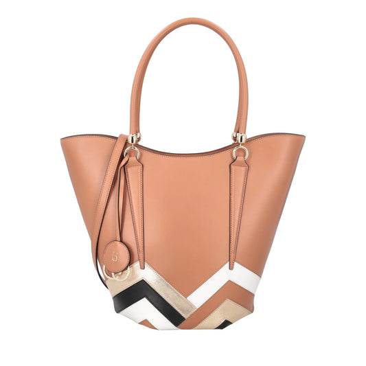 ToscaBlu  Shopping Athena con patch geometrici in pelle colore multicolor