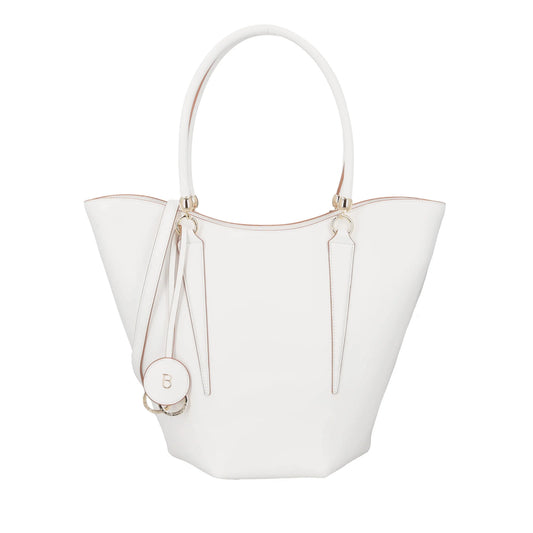 ToscaBlu  Shopping Athena in pelle con tracolla colore bianco