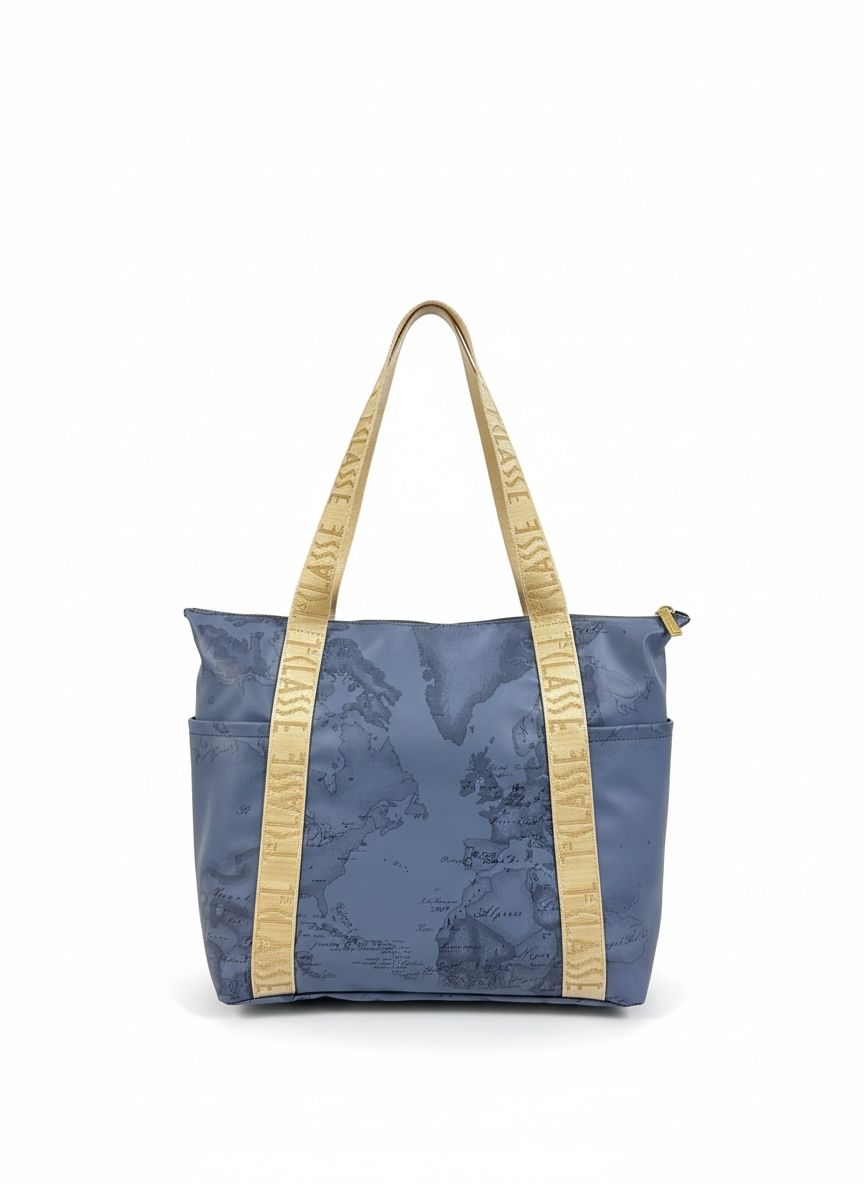 Soft Color borsa shopping ripiegabile Blu Jeans Alviero Martini