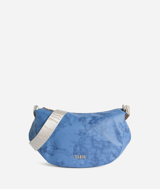 Soft Color tracolla a mezzaluna grande Blu Jeans Alviero Martini