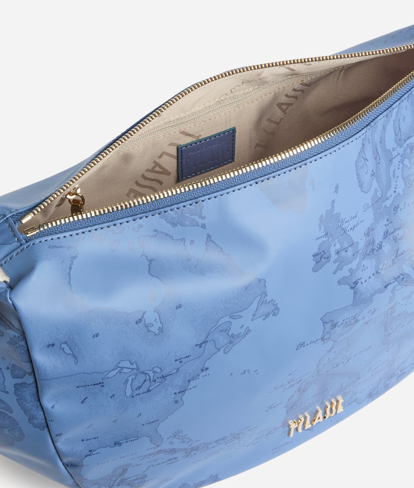Soft Color tracolla a mezzaluna grande Blu Jeans Alviero Martini