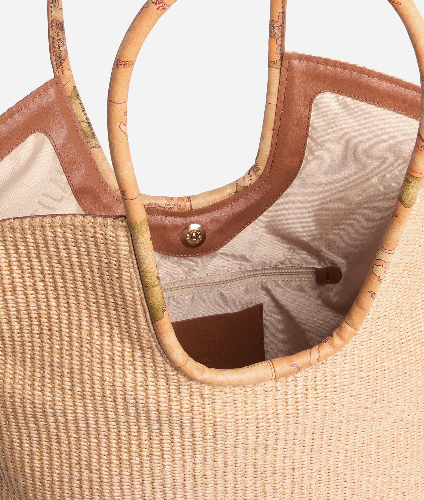Sunny Rafia borsa shopping Naturale Alviero Martini