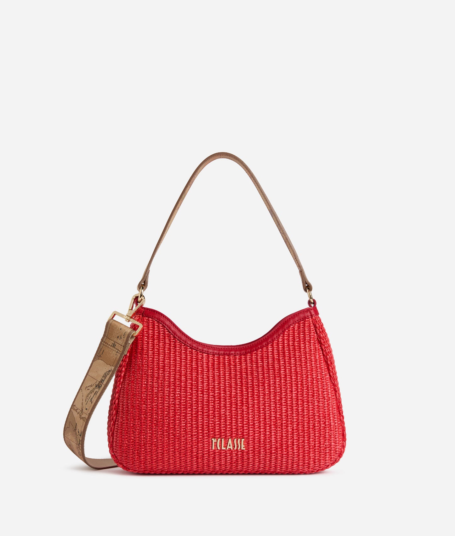 Sunny Rafia borsa sottospalla Rosso Papavero Alviero Martini