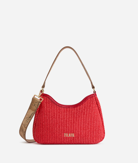 Sunny Rafia borsa sottospalla Rosso Papavero Alviero Martini