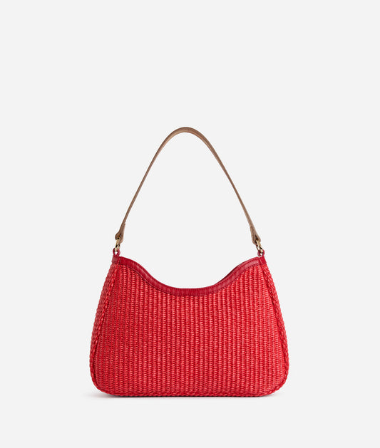 Sunny Rafia borsa sottospalla Rosso Papavero Alviero Martini
