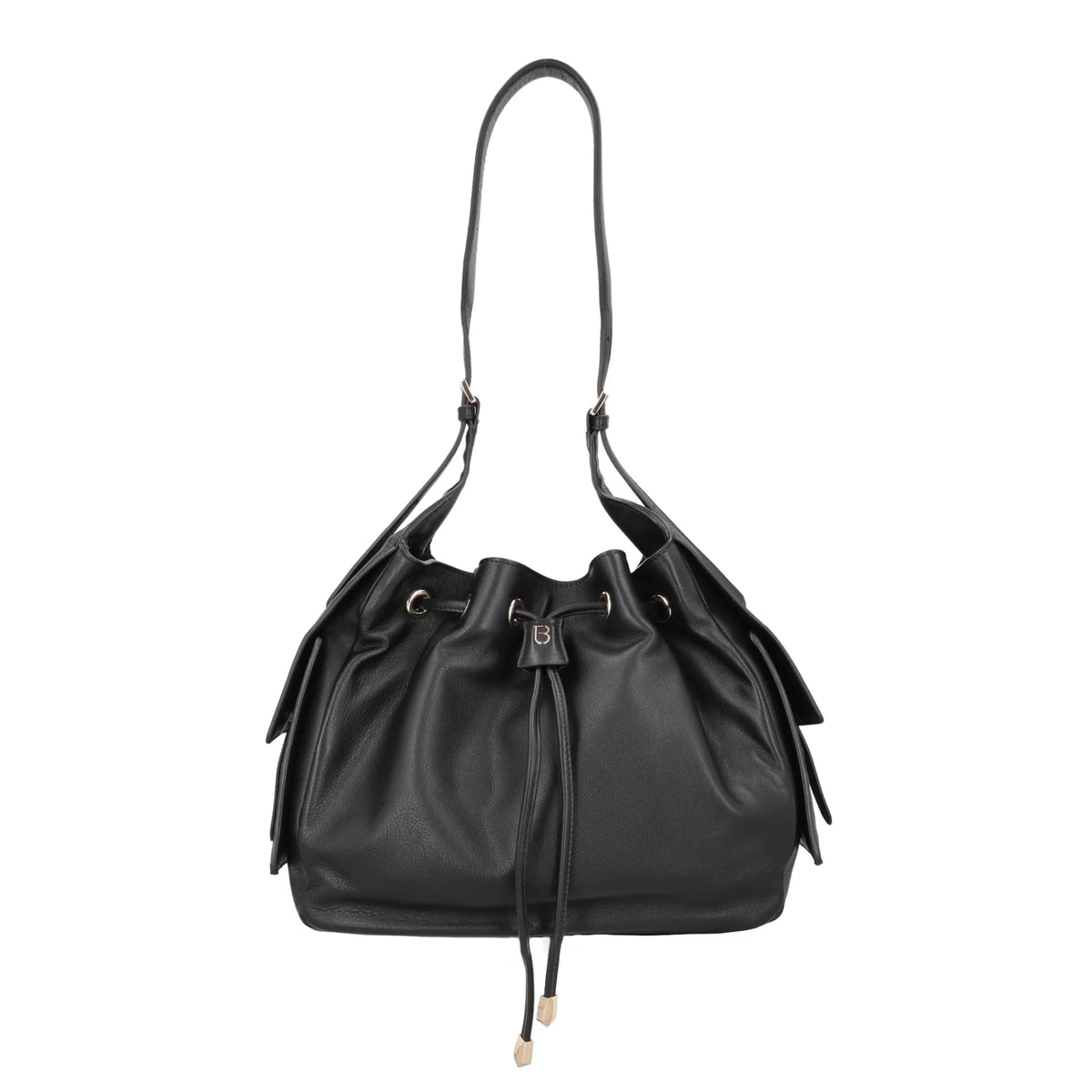 ToscaBlu  Secchiello Anna in pelle con coulisse colore nero