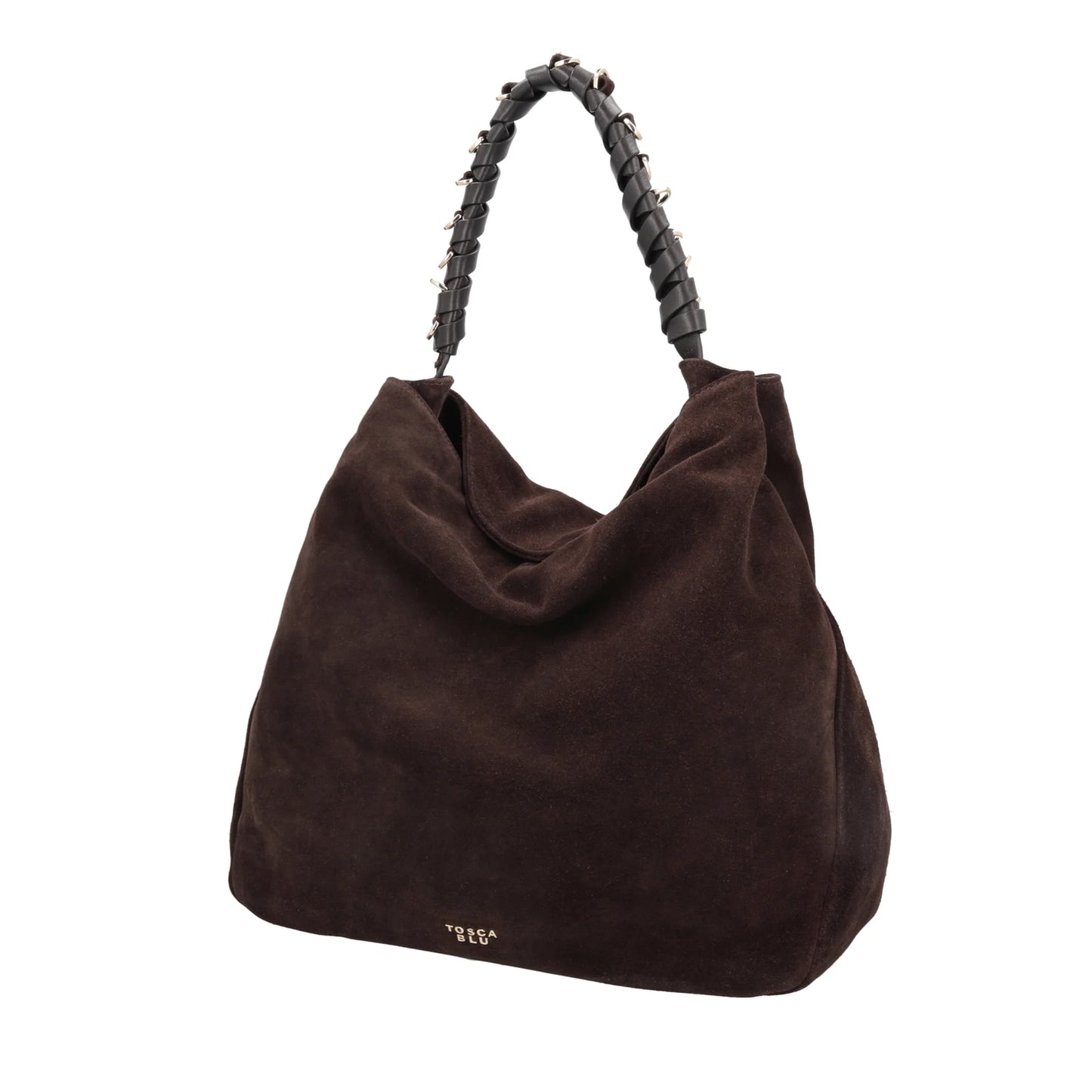 Sacca grande in suede Penelope colore testa di moro ToscaBlu