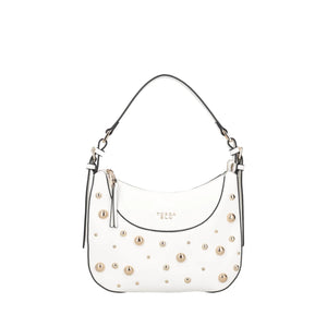 Borsa piccola con borchie Betty colore bianco