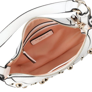 Borsa piccola con borchie Betty colore bianco