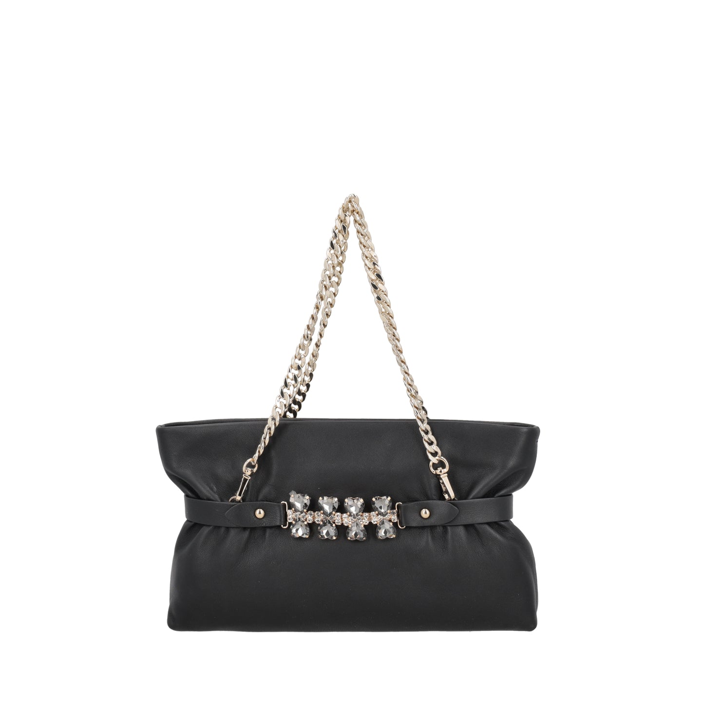 ToscaBlu  Pochette gioiello Capri in pelle colore nero