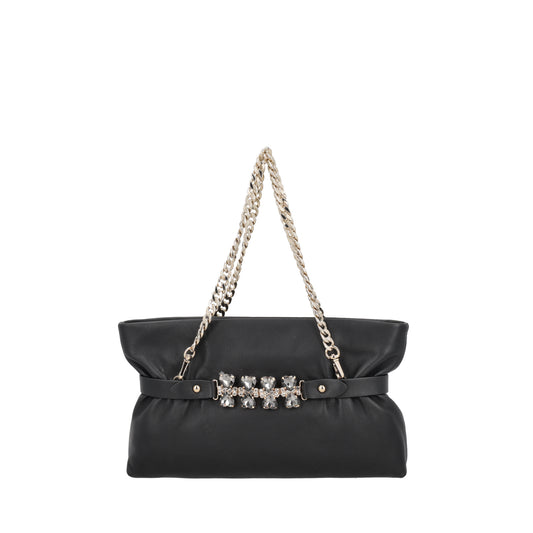 ToscaBlu  Pochette gioiello Capri in pelle colore nero