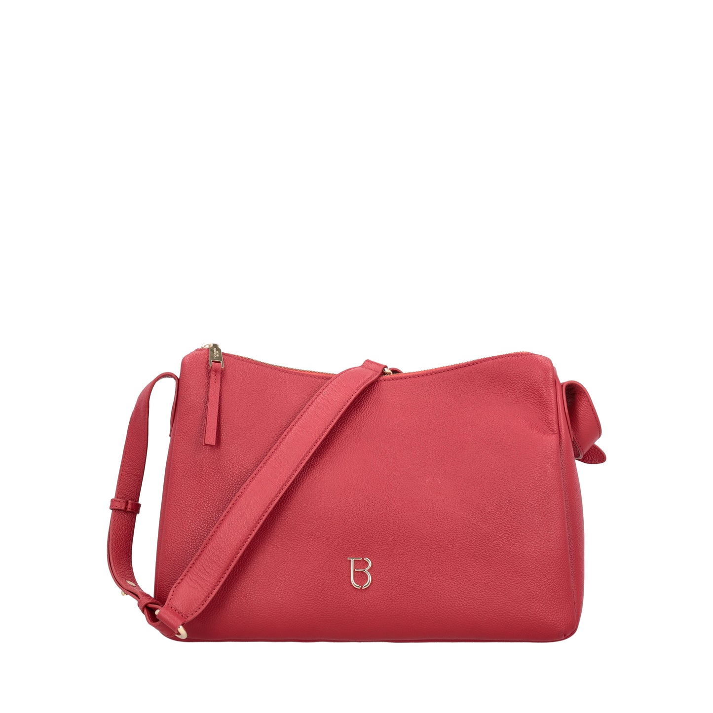 ToscaBlu  Sacca in pelle Roma con logo colore rosso