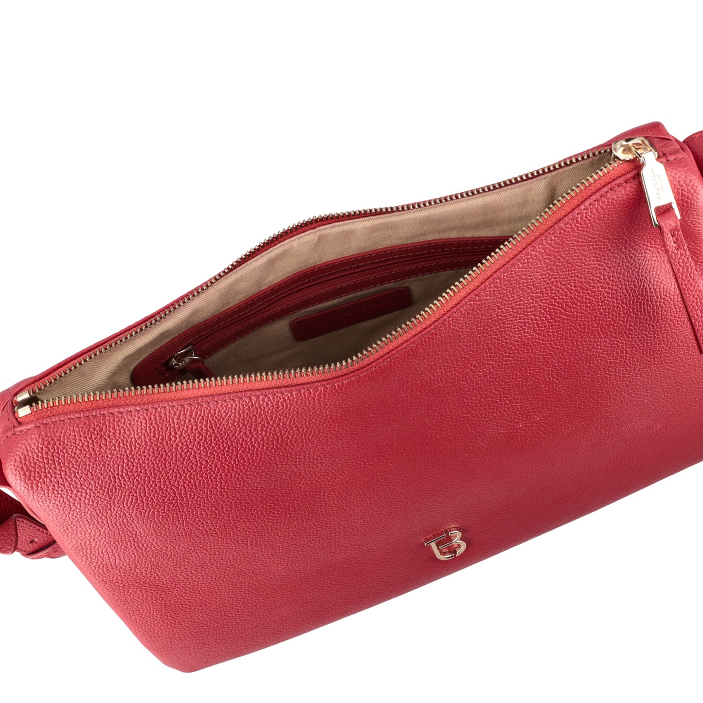 ToscaBlu  Sacca in pelle Roma con logo colore rosso