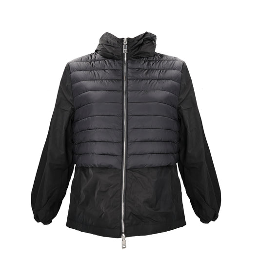 Piumino leggero bimateriale Te' Matcha colore nero Tosca Blu