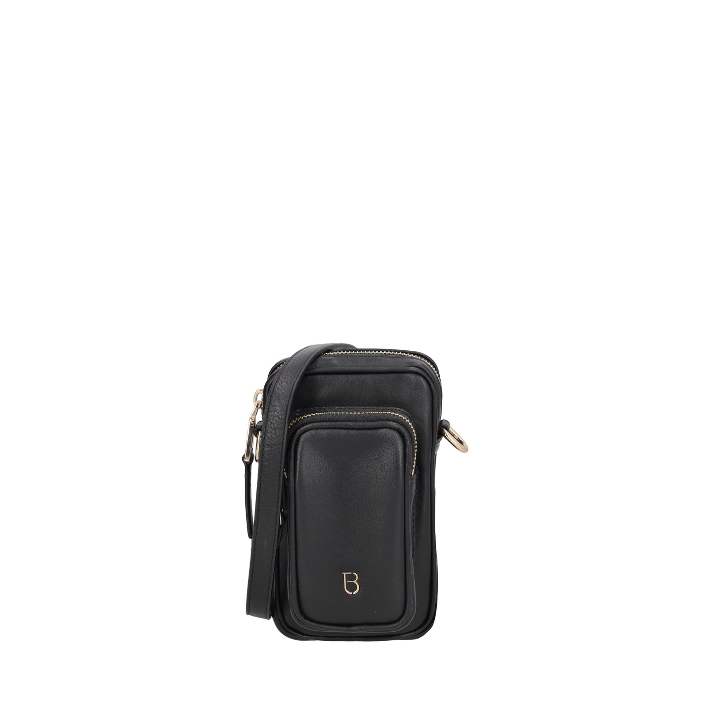 ToscaBlu  Tracolla porta cellulare Evelyn in pelle colore nero