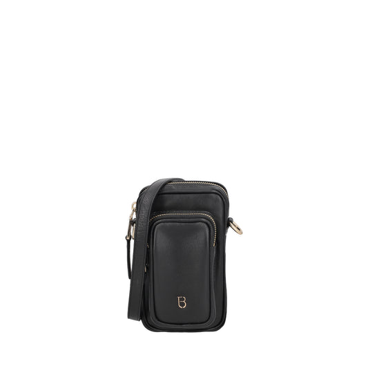 ToscaBlu  Tracolla porta cellulare Evelyn in pelle colore nero