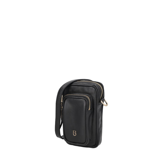 ToscaBlu  Tracolla porta cellulare Evelyn in pelle colore nero