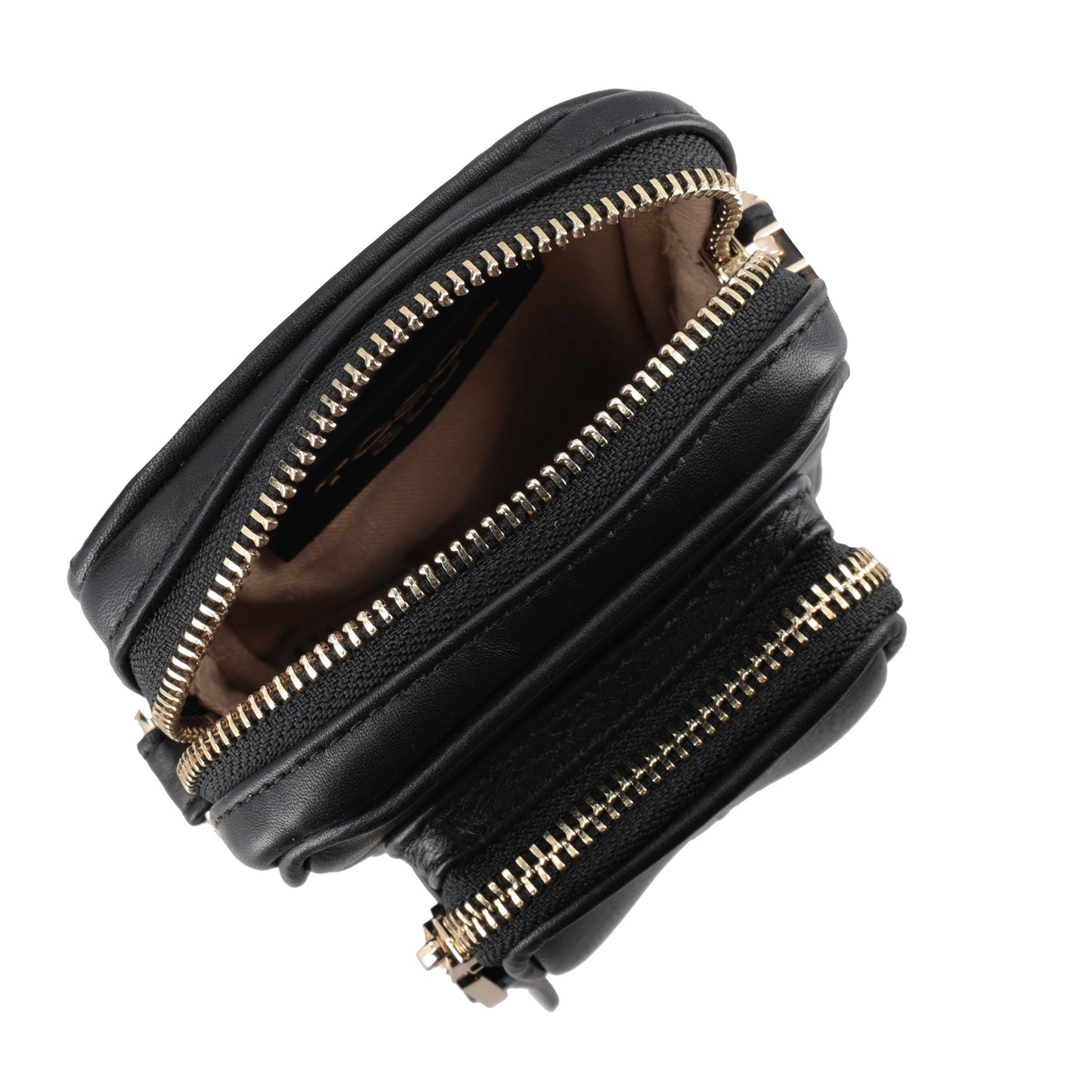 ToscaBlu  Tracolla porta cellulare Evelyn in pelle colore nero