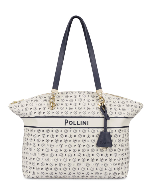 Pollini Tote Bag Heritage Marina Avorio/blu